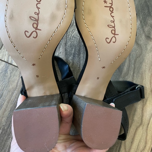 Splendid Black Heeled Sandals Size 8 - Picture 6 of 9